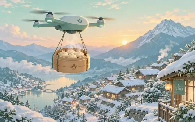 网红黑料 · 大雪封山后村民收到无人机空投的饺子，背后故事太暖 配图